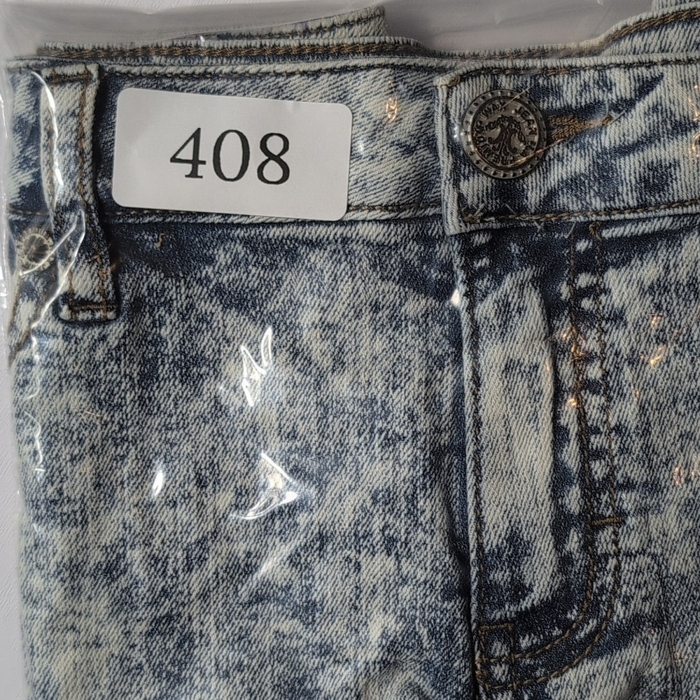 Wax Jean Women's Shorts Size M/W30 Blue Distressed Stretch Denim Frayed Hem - Picture 13 of 13